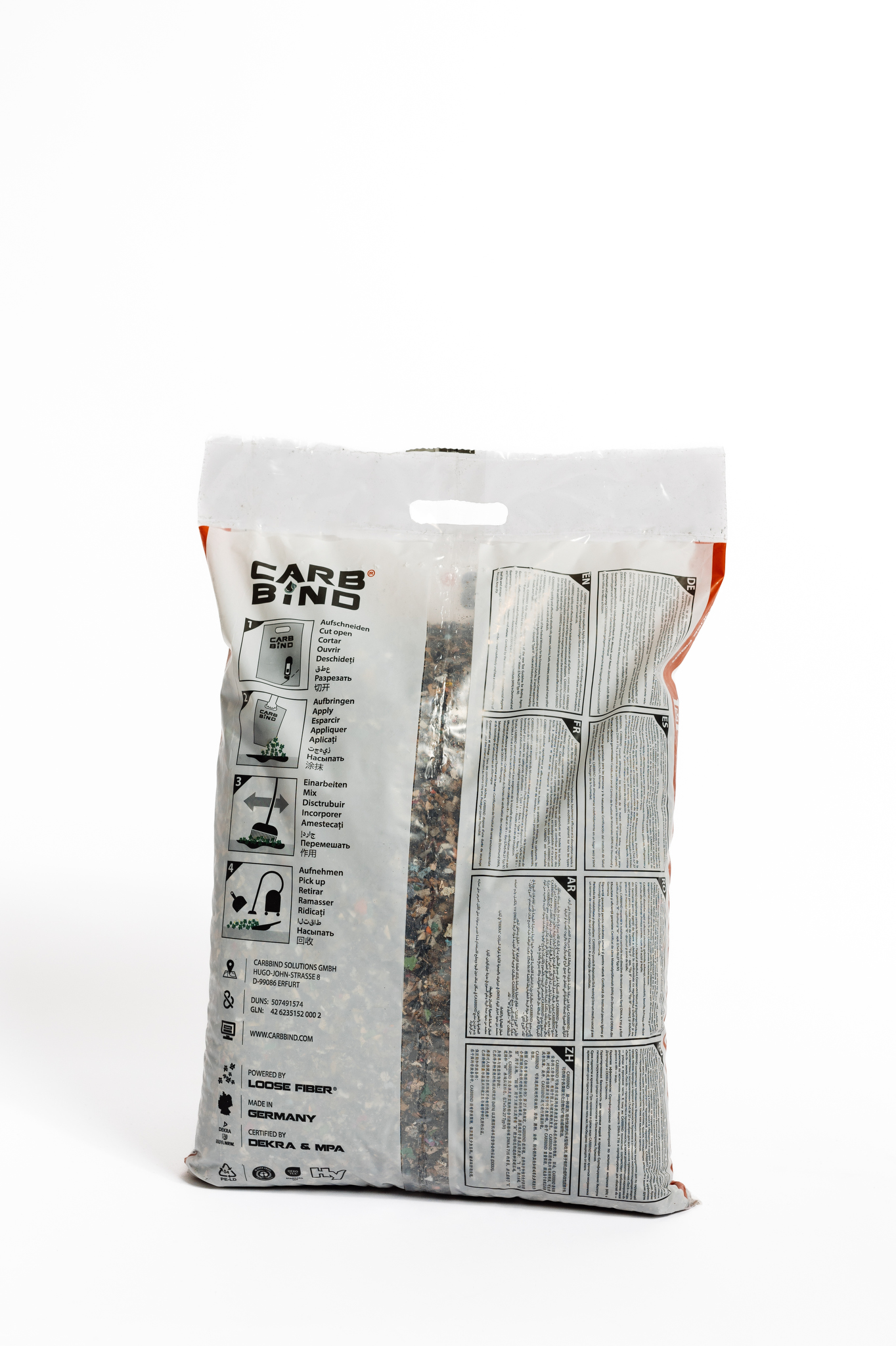 CARBBIND Loose Fiber RED - Sack mit Tragegriff 6 kg – Bild 2