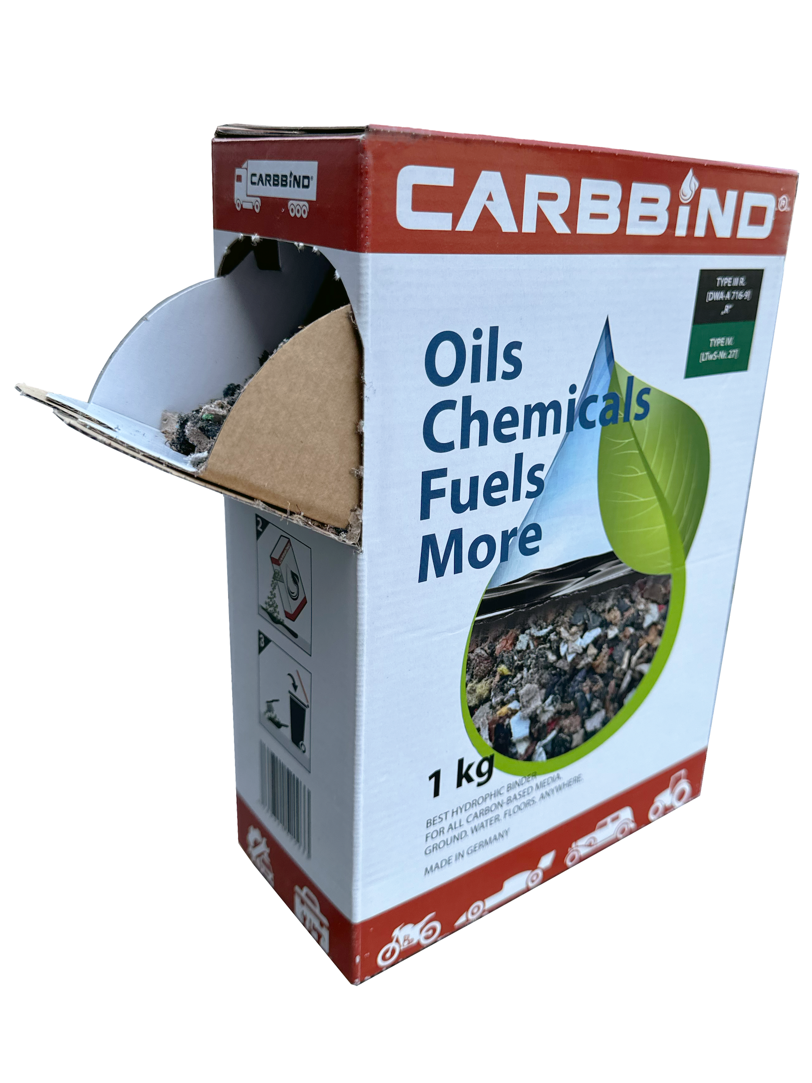 CARBBIND Loose Fiber RED - Schüttbox 1 kg